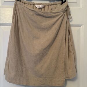 LC Lauren Conrad Faux Wrap Linen Skirt